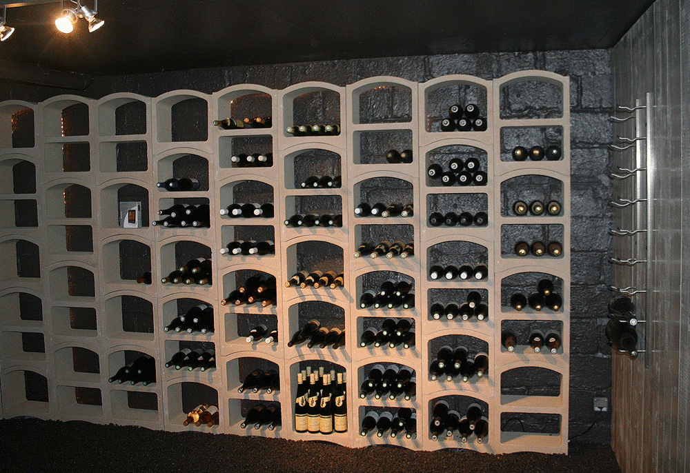 Casiers à bouteilles de vin pierre blanche - Standard